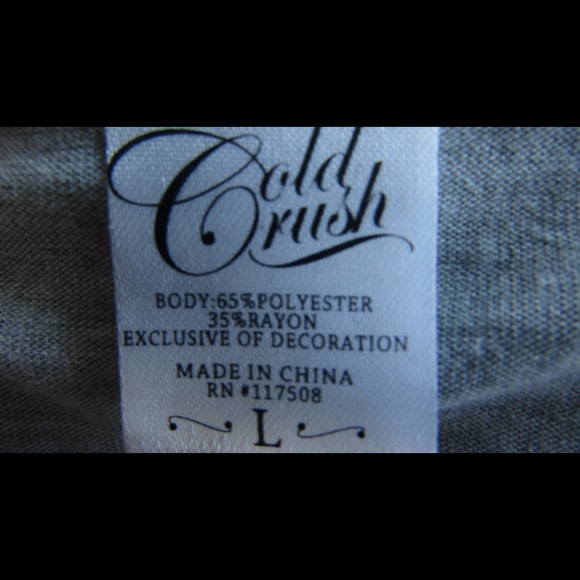 Cold Crush Gray Top With A Cut Out With Lace - Picture 3 of 6